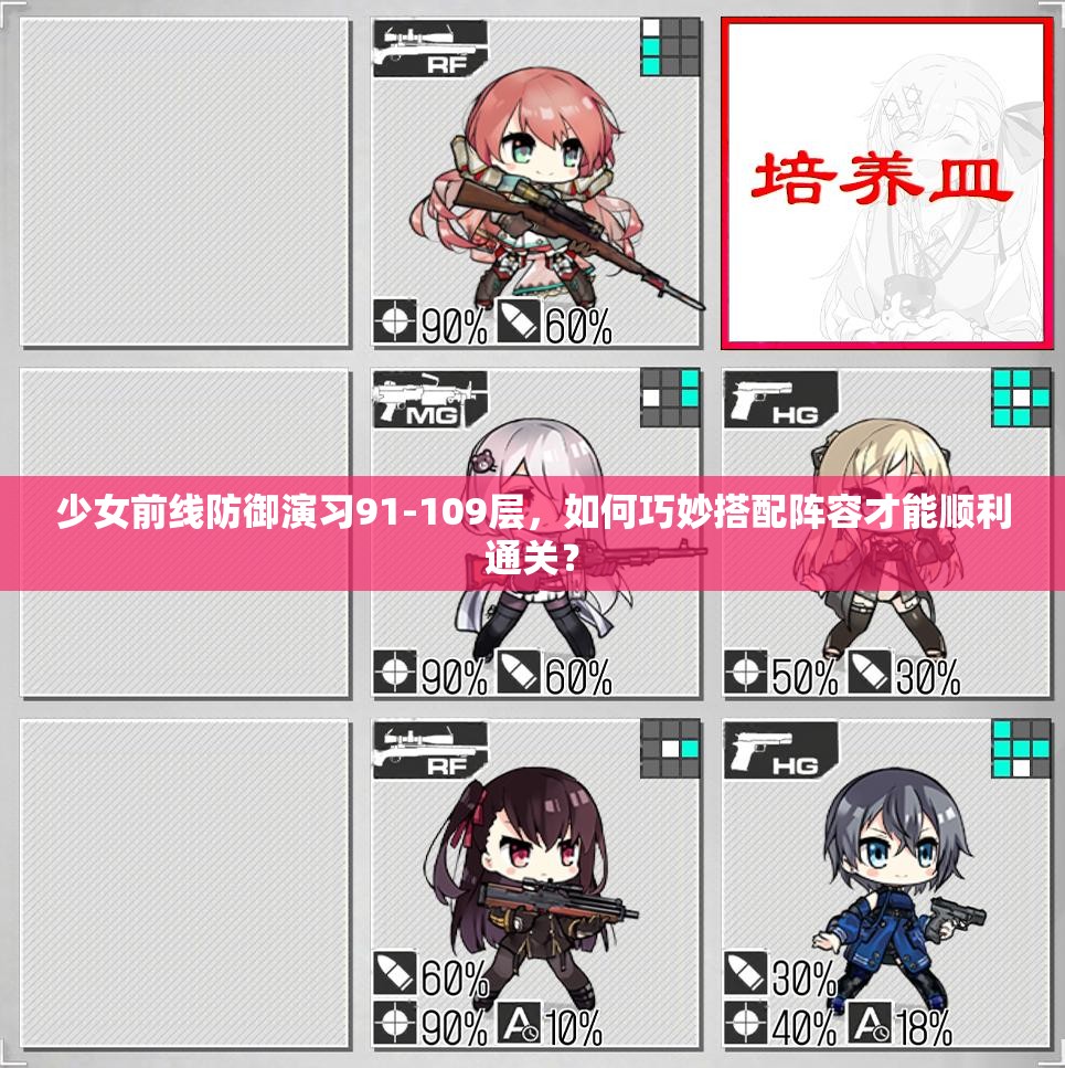 少女前線防御演習(xí)91-109層，如何巧妙搭配陣容才能順利通關(guān)？